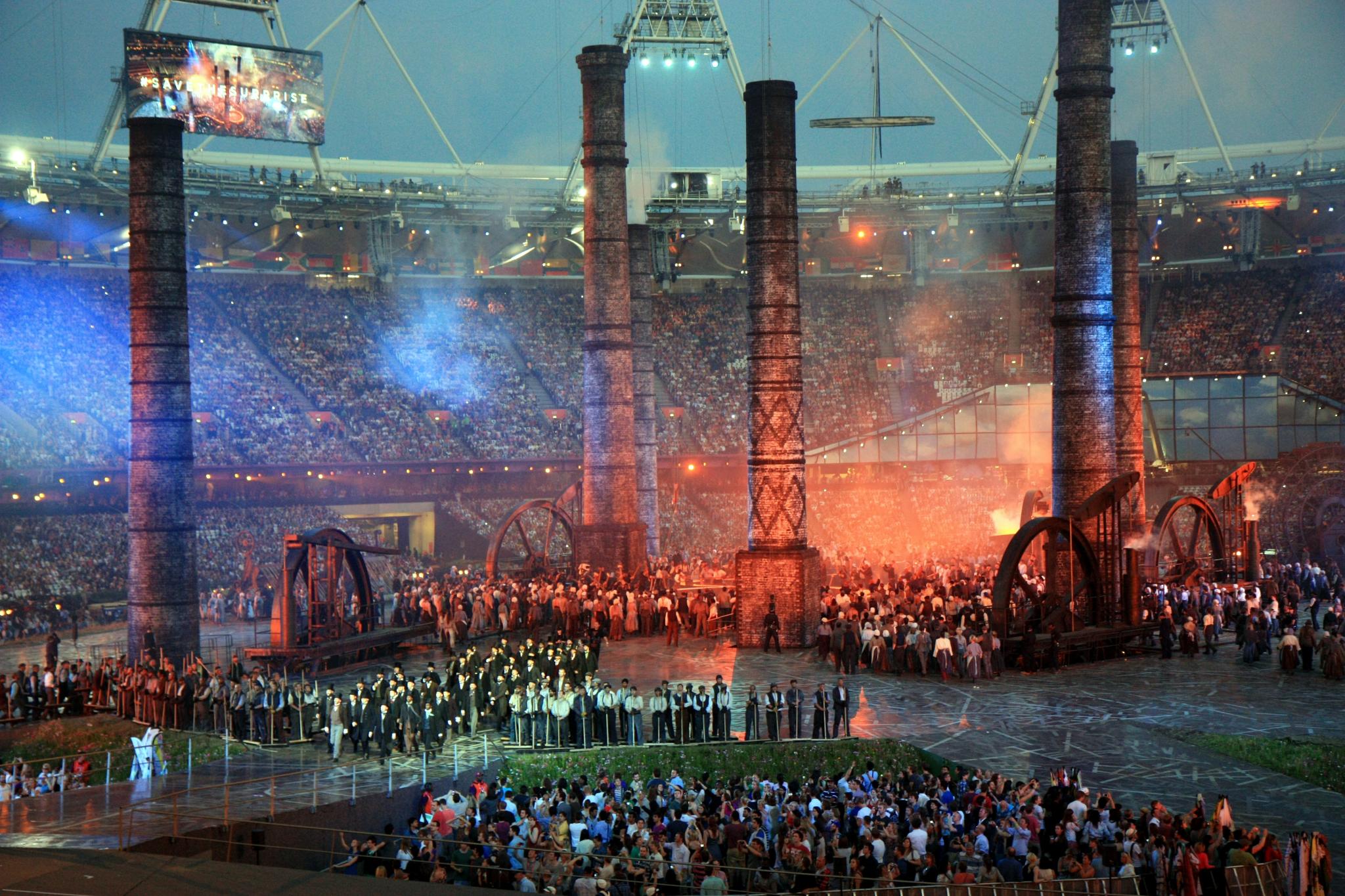 2012 Olympics opening ceremony. Wikimedia Commons.