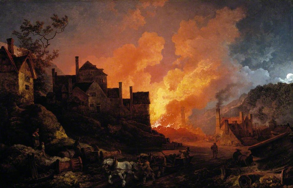 Philippe Jacques de Loutherbourg, Coalbrookdale by Night (1801). Science Museum Group. Creative Commons Licence CC BY-NC-SA 4.0 Licence.